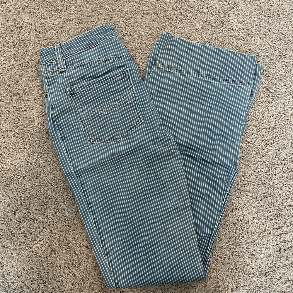 Idyllwind white striped boot cut jeans